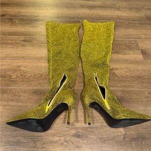 ASOS Glittering Gold Heeled Boots